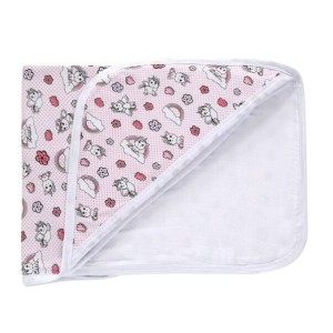 Toalha com capuz baby em malha com forro