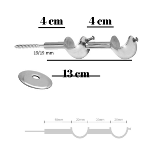 Suporte Metal Duplo 19/19 MM  S 60
