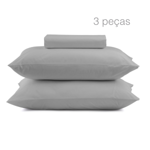 Jogo de lençol casal 3 pçs liso Super Cotton