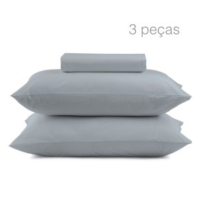 Jogo de lençol casal 3 pçs liso Super Cotton
