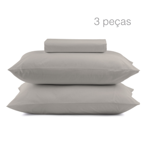 Jogo de lençol queen 3 pçs liso Super Cotton
