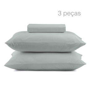 Jogo de lençol queen 3 pçs liso Super Cotton