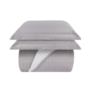 Cobreleito casal duo grid dupla face